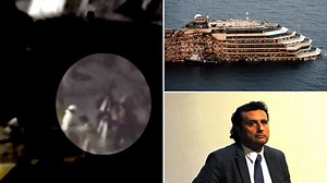 Costa Concordia: Footage appears to show cowardly captain leaving his sinking ship - before women and children'