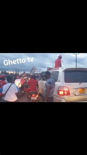 HE. BOBI WINE ON HIS WAY TO BUSOGA ONE RADIO. 90.6 FM | Ghetto Tv