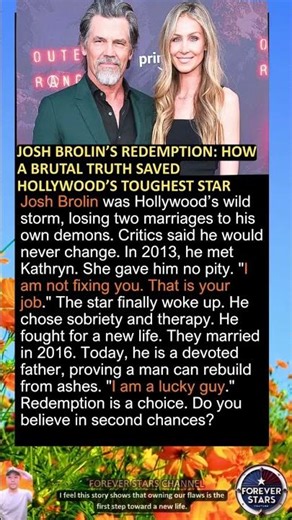 Josh Brolin’s Redemption: How a Brutal Truth Saved Hollywood’s Toughest Star