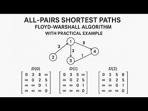 AAD All Pair Shortest Path | Floyd-Warshall Algorithm with Practical Example 35