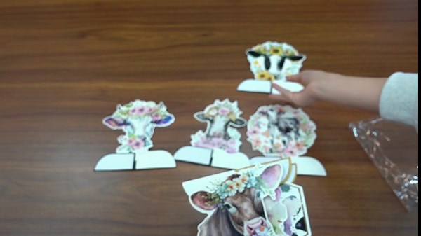 Rakuto Cow Party Decorations - 9PCS Cow Honeycomb Centerpieces Decorations Cute Cow Birthday Party Table Decorations Cow Baby Shower Decorations Farm Animal Cow Print Theme Party Decorations Supplies