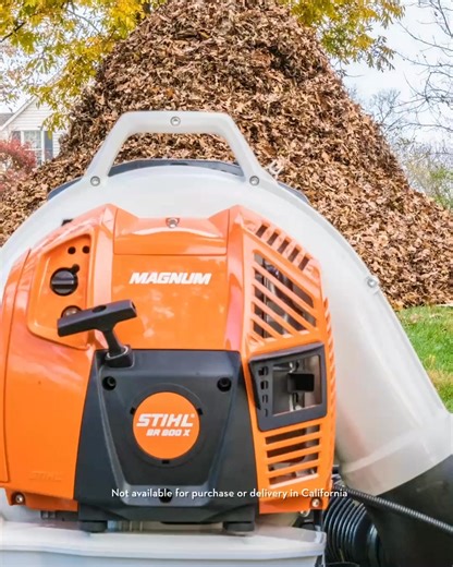 One STIHL blower, one epic leaf pile. Now that's our version of fall fun.  Comment to show us how you’re prepping your yard for fall. | Cowboy Up Hay & Ranch Supply | Facebook