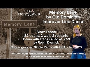 Memory Lane by Old Dominion High Beginner/Improver Line Dance Tutorial and Demo with Steps Called