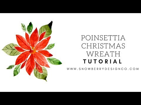 Simple trick to painting Poinsettias | BEGINNER WATERCOLOR TUTORIAL