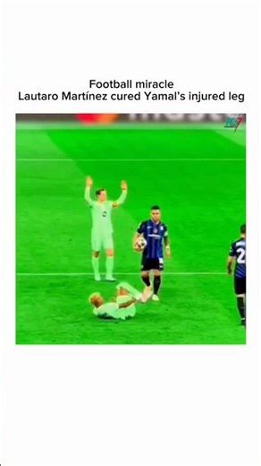 Football Miracle 😂 Lautaro Martínez Heals Lamine’s “Injury” Instantly 🩺⚽