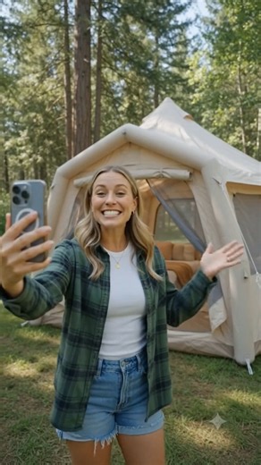 Huge Inflatable Tent for Family Camping #shorts