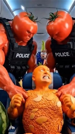 Tomato Police vs. The Great UFO Escape! 🍅👮‍♂️🛸 #trending