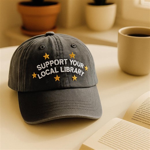 Support Your Local Library Embroidered Hat, Vintage Book Person Baseball Cap, Book Lover Gifts, Librarian Teacher Hat, Bookish Reader Gifts - Etsy
