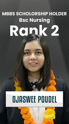 OJASWEE POUDEL- B.sc nursing rank 2 CEE MBBS ENTRANCE SCHOLARSHIP HOLDER 2082 Turning hard work into success with focus and consistency. Admission Open For CEE Fresher Batch 2083! Class Start from Baisakh 27. Download the Ambition Guru app : https://tny.ws/AGEntrancePrep For More Information: 📞 Contact: 01-5970295 🌐 Visit: www.ambition.guru #CEE2082 #AmbitionGuru #MBBSJourney #SuccessStory #FutureDoctor