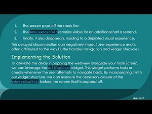 Solve the WebviewScaffold Pop Delay Issue in Flutter Web Applications
