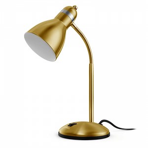LEPOWER Metal Desk Lamp, Adjustable Gooseneck Table Lamp for Home, Office, Bedroom, Gold