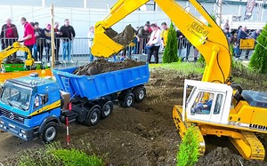 【RC】巨大的遥控模型卡车、大型遥控机器、XXL 遥控挖掘机、大型遥控轮式装载机、巨型遥控拖拉机