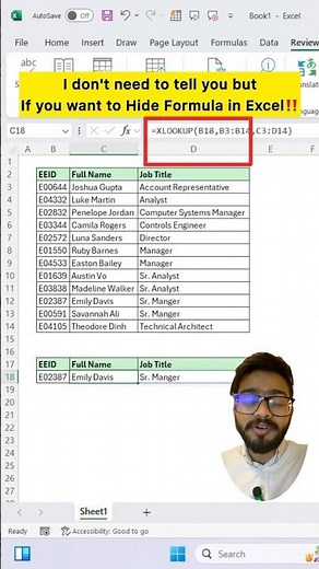 Want to Hide Formula in Excel‼️Use Amazing Trick #exceltips #exceltricks #exceltutorial #shorts