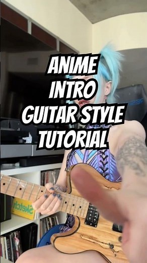 Anime Intro Guitar Style Tutorial #guitar #guitarplaying #anime #danisophia #guitarist