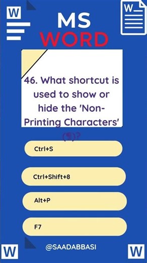 What shortcut is used to show or hide the 'Non Printing Characters' ¶ #exceltricks
