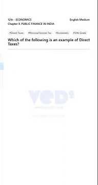 Direct Taxes Explained | 12th Economics