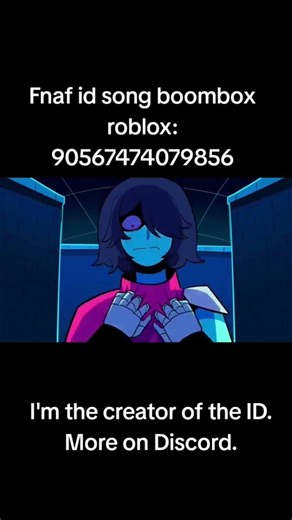 Fnaf id song boombox roblox #роблокс #roblox #boombox #fnaf #music #aong #deltarune