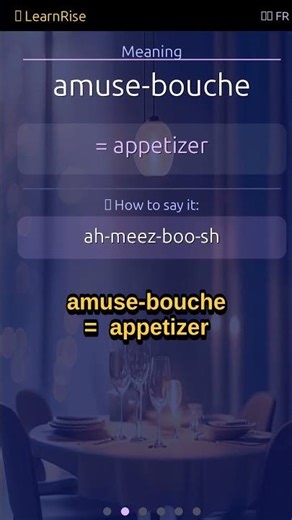 How to say 'amuse-bouche'? | French Word of the Day #shorts