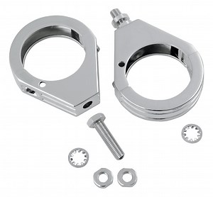 Drag Specialties Chrome 49mm Turn Signal Fork Clamps