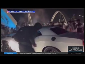 Illegal street takeover ends in crash on new 6th Street Viaduct Bridge