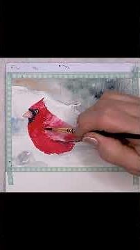 A Small Moment of Winter Calm | Cardinal In the Snow #artinstruction #watercolorbird