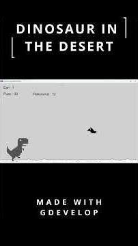 Make Endless Runner Dinosaur with Gdevelop #Shorts