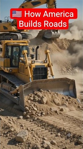 How USA Roads Are Built 🇺🇸 | Amazing Road Construction #shorts