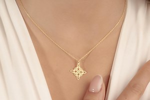 14K Celtic Knot Necklace - Powerful Talisman Jewelry - Celtic Pendant - Meaningful Symbol Necklace - Protection Amulet Necklace-gift for Her - Etsy