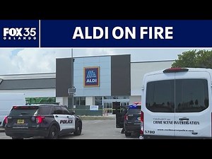 Police search for suspect after fire at Aldi construction site