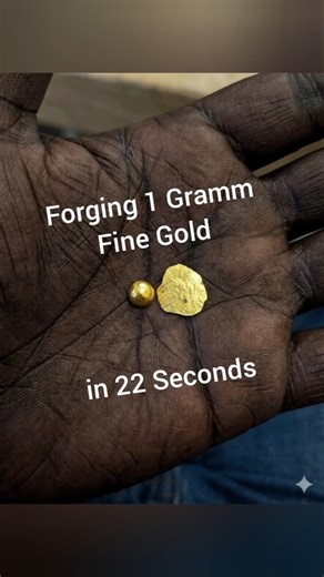 Forging 1 Gramm of Gold in 22 seconds #jewelry#handmade#diy
