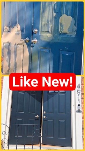 This is how old door looks after stripping and paint it. #restoration #diy #homerepair #painting