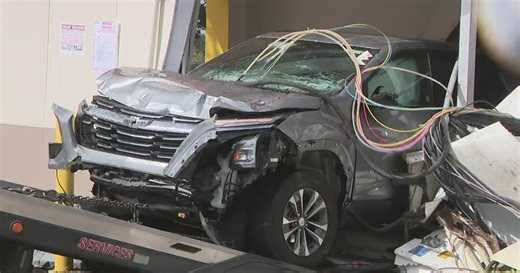 Vehicle slams into Miami car wash after driver possibly suffers medical emergency