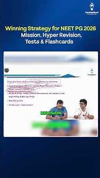 Winning Strategy for NEET PG 2026 | Mission, Hyper Revision, Tests & Flashcards