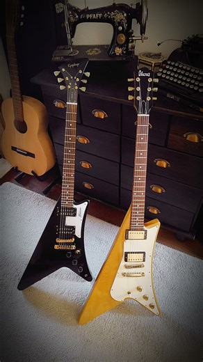 Epiphone Moderne and Ibanez Futura