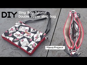 Double zipper sling bag tutorial | DIY sling bag tutorial | Tutorial membuat sling bag