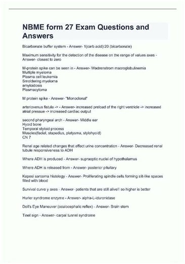 Latest Nbme Form 27 Exam Questions And Answerspdf video