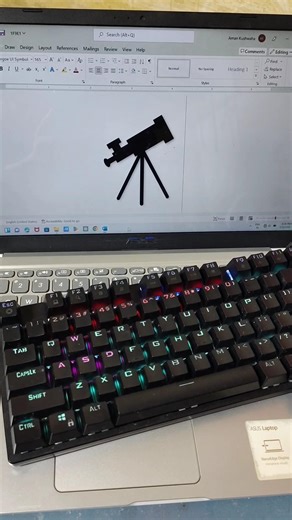 MICROSCOPE 🔬 MS Word Symbol Shortcut Key #shorts #computer #asmr #tipsandtricks