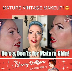 The ultimate guide to doing pinnup makeup on mature skin! | Cherry Dollface