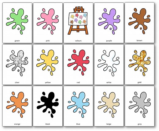 Colours Flashcards – Free Printable Flashcards to Download - Speak and Play English
