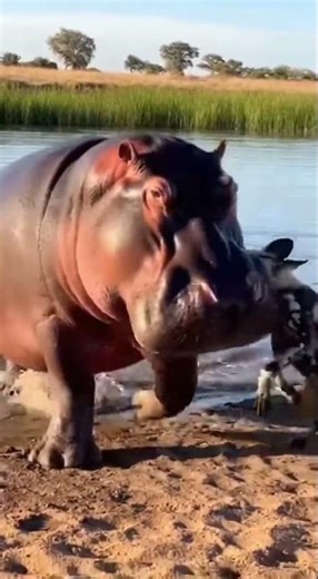 Hippo Snaps Wild Dog in Half 😳 Caught on Camera!