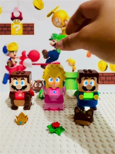 Triple Lego mario returned their power suit #shorts #trending #funny #toys #asmr #supermari a77