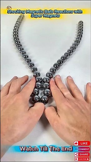 Shocking Magnetic Balls Reactions with Super Magnets