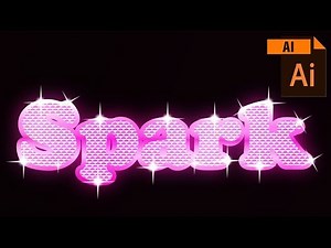 Bling Bling 3D Spark Text Effect Adobe illustrator CC Tutorial | Full HD