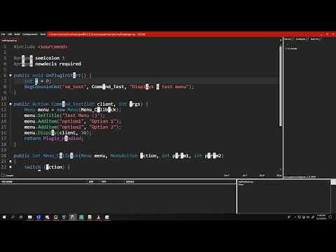 SourceMod Plugin Tutorial - 5 - Menus & Ternary Operations
