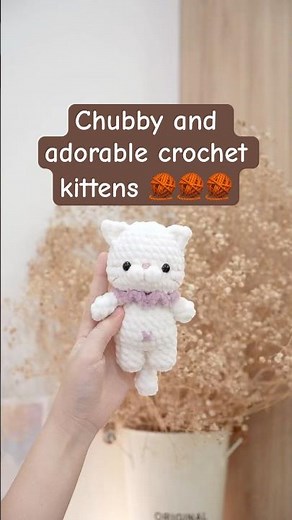 Which one is your favorite? My chubby amigurumi kittens in standing pose. #amigurumi #crochet #diy
