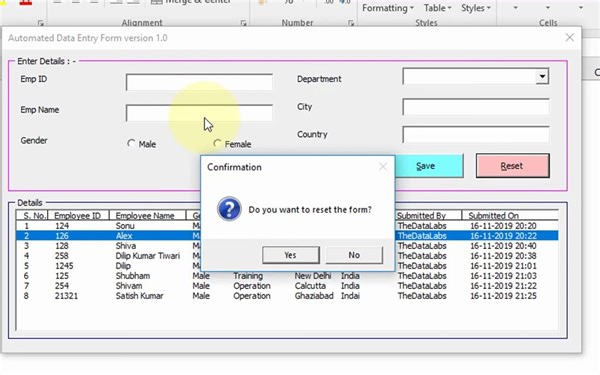 Excel 中的全自动数据输入用户表单 - 分步教程
