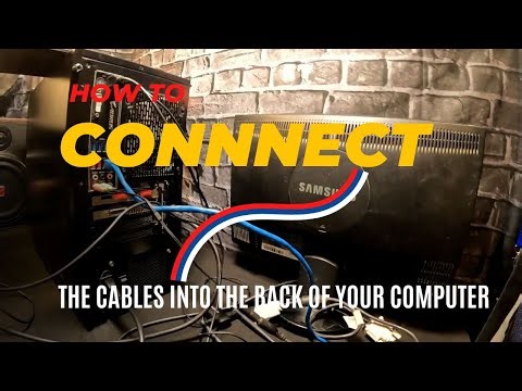 How to Plug the Cables into the Back of your Computer