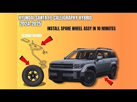 How to Install Spare Wheel Assembly | Hyundai Santa Fe Calligraphy Hybrid 2024/2025 DIY Guide"