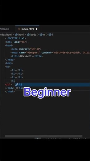 👉 Beginner vs Pro: How Web Developers Write UL (Unordered List) #KayHova
