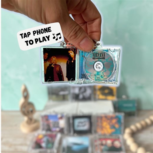 NFC Mini CD Keychain • Tap to Play Music • Custom Album Art • Free Gift Box - Etsy